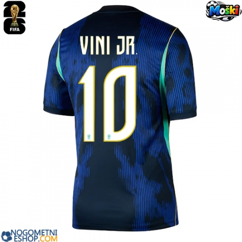 Moški Nogometni dresi Brazilija Vinicius Junior #10 Gostujoči SP 2026 Kratek Rokav